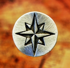 Compass Rose Star Pewter Shank Buttons | Pirate Buttons | Star Buttons ...