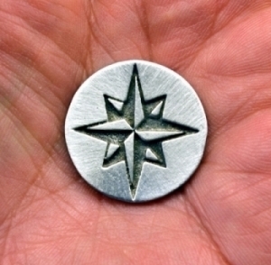 Compass Rose Star Pewter Shank Buttons | Pirate Buttons | Star Buttons ...