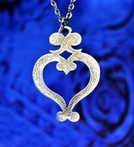 Small Filigree Heart Pewter Necklace | Renaissance Jewelry | Medieval ...